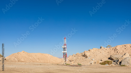 Oil Derricks on the Desert of Xinjiang, China