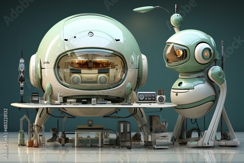 Retro Futurism: Robotic Workstation of Tomorrow