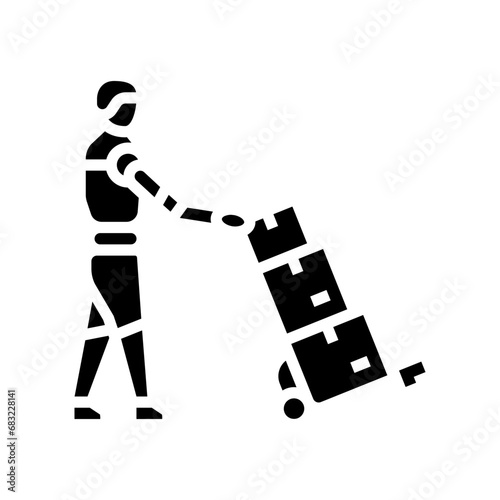 last mile delivery glyph icon vector. last mile delivery sign. isolated symbol illustration