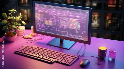 Gamer's Paradise: Pink-Toned Battle Station
