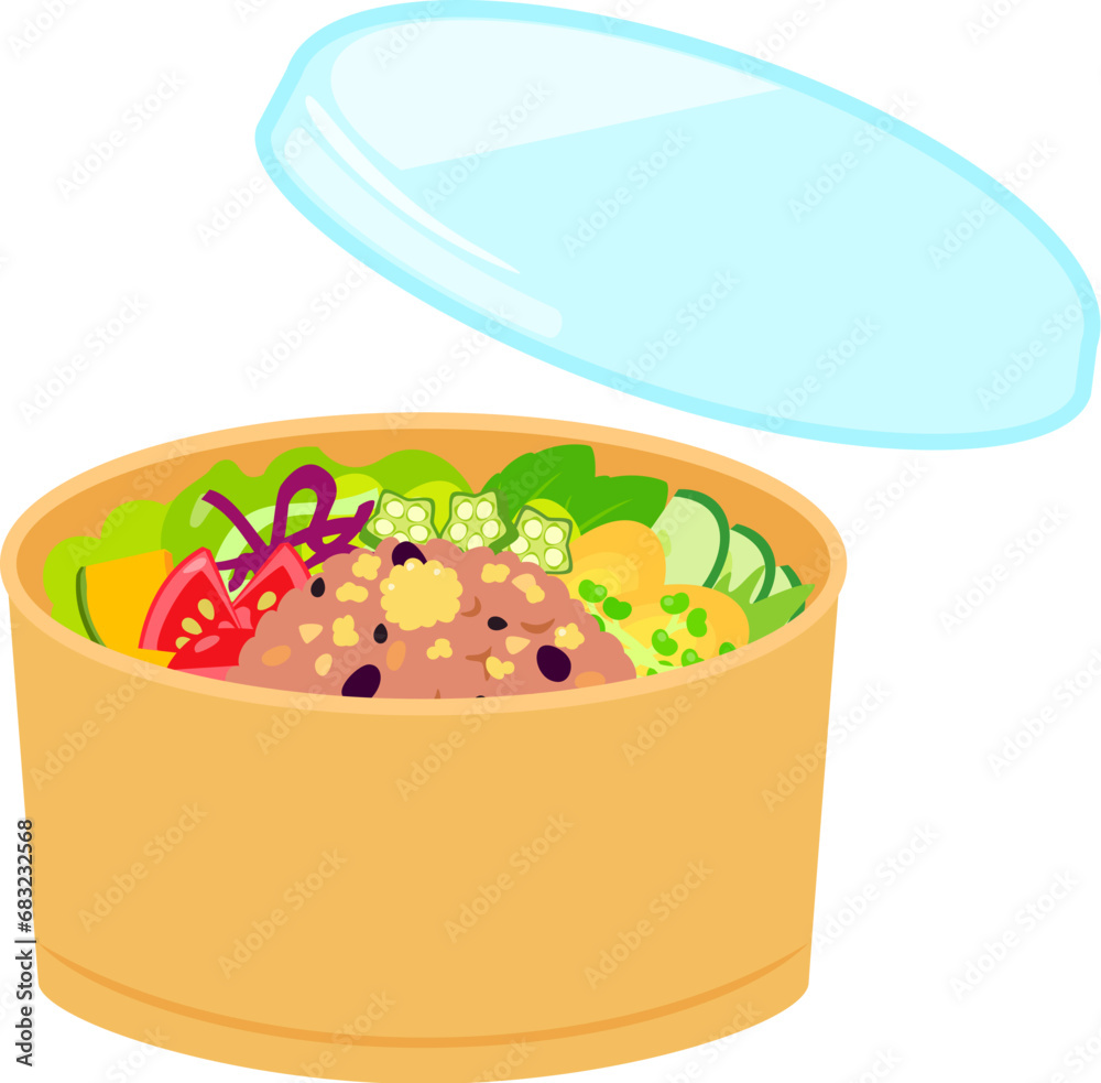 紙容器に入ったブッダボウル