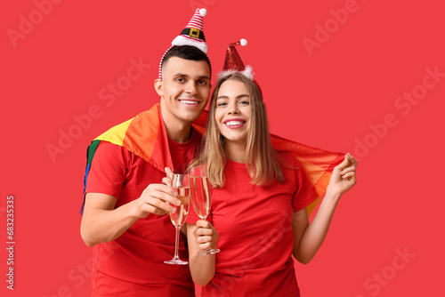 Happy couple celebrating ch...