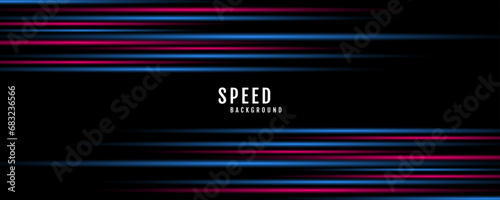 3D red blue techno geometric background on dark space with glow lines motion decoration. Modern graphic design element panoramic high speed style concept for banner, flyer, card, or brochure cover