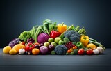 Vibrant Harvest: Rainbow of Fruits and Vegetables Image