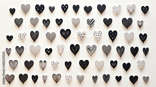 Vector Hearts Harmony: A Graphic Symphony