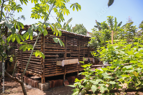 goat pen in the countryside with greenery © agil