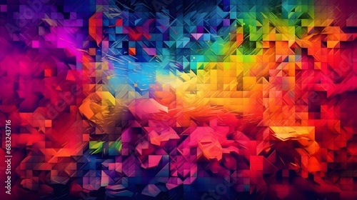 abstract colorful blockchain background