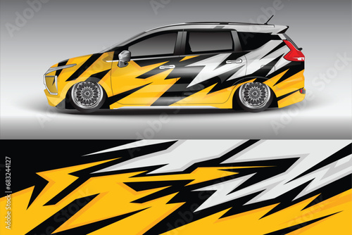 Vector racing car wrap design © kang