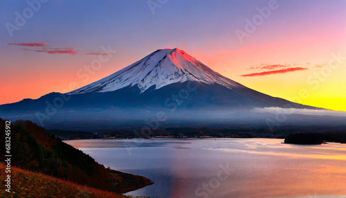 富士山 初日の出 ai生成画像