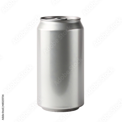 aluminum drink soda can isolated in white transparent background.