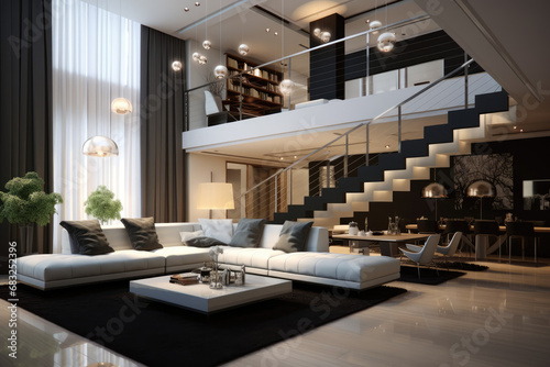 modern luxury Style Duplex Apartment Interior Design