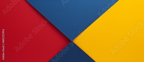 Bright abstract geometric paper background. Red, blue and yellow trendy colors. Free Download Bright abstract geometric paper background. Red, blue and yellow trendy colors. - GFXLoad