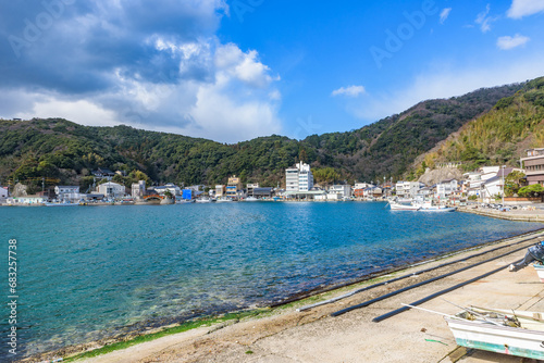 View of the Mihonoseki Port in Shimane Prefecture, Japan.
