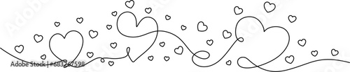 line art heart valentine style vector illustration. Valentine design