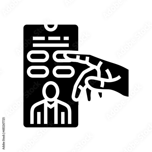 interactive content online learning platform glyph icon vector. interactive content online learning platform sign. isolated symbol illustration