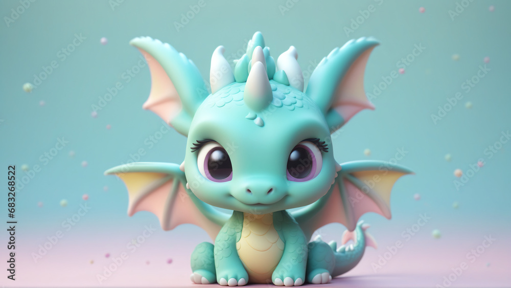cute blue baby dragon #2
