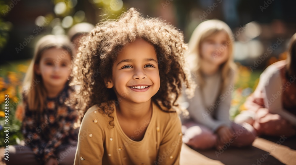 group of children , playful outdoos at park. group of children , playful outdoos at park.