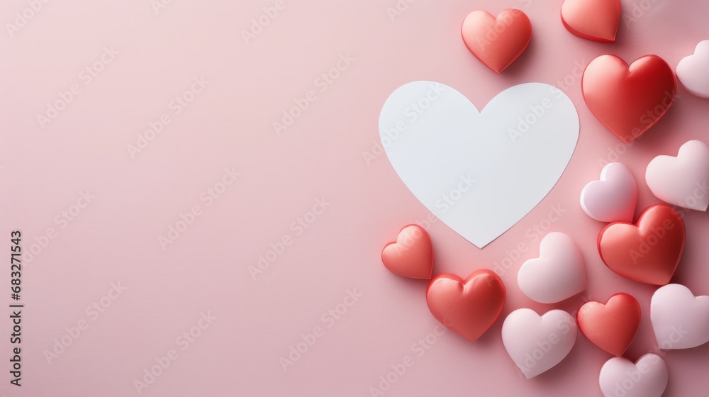 Background with hearts for Valentine's Day, happy women's day