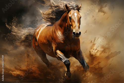 a Horse high speed photography