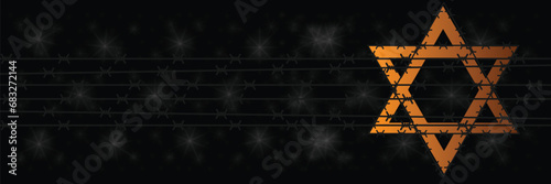 International Holocaust Remembrance Day vector. Star of David . January 27. Important day