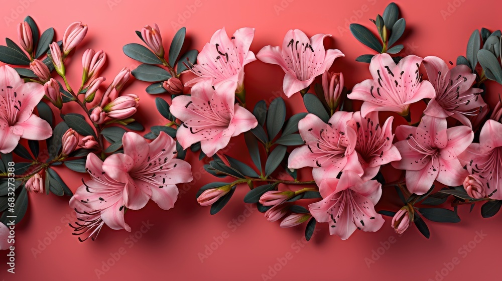 Pink Royal Azalea Blossoms On Hwangmaesan, HD, Background Wallpaper