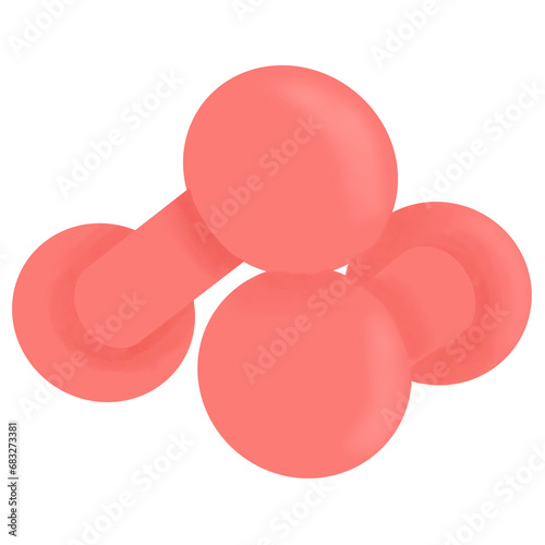 Pink fitness drum bell 