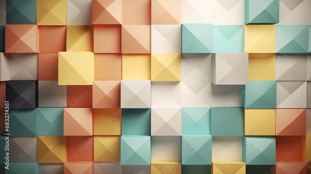 Abstract geometric paper cut 3D texture banner pastel background. Abstract geometric paper cut 3D texture banner pastel background.