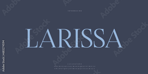 Elegant Font Uppercase Lowercase and Number. Classic Lettering Minimal Fashion Designs. Typography modern Serif fonts regular decorative vintage concept. vector illustration