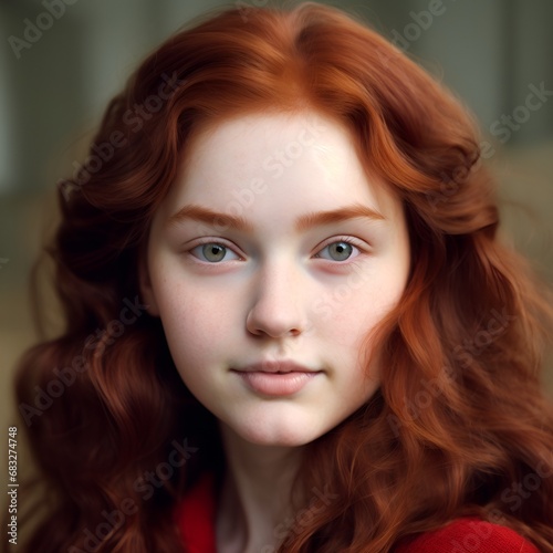 portrait of a girl with light brown hair