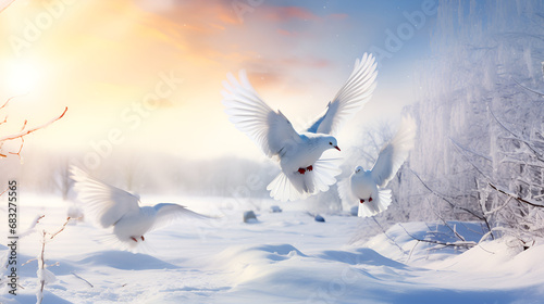 Fototapeta Naklejka Na Ścianę i Meble -  Birds Flying Image Wallpapers & Background, Robin's Flight In The Sky Eastern Bluebird Lovers Images.AI Generative 