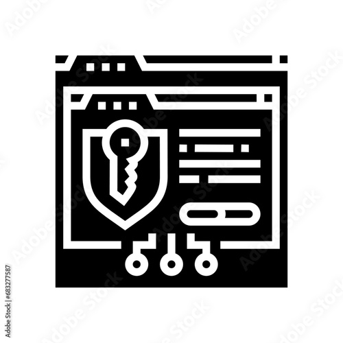 software licensing glyph icon vector. software licensing sign. isolated symbol illustration