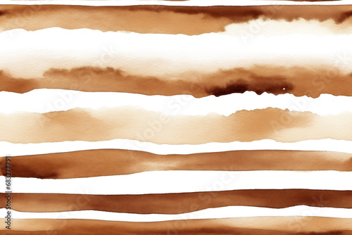 abstract watercolor brown stripes on transparent background © Krip