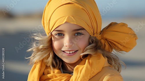Child Girl Yellow Hat On Beach, HD, Background Wallpaper, Desktop Wallpaper