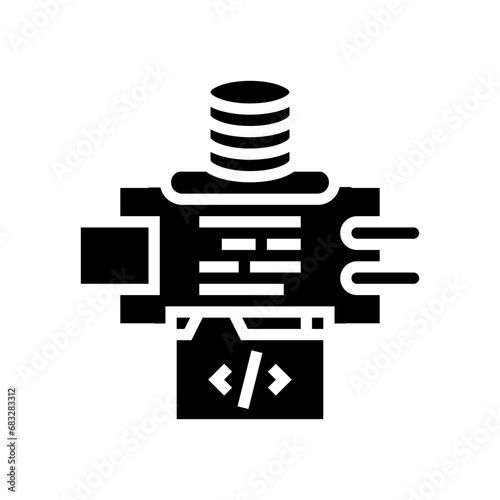software architecture glyph icon vector. software architecture sign. isolated symbol illustration