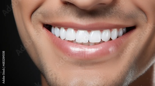 Dental Beauty Confidence  Stock photos feature closeup male models with clean dental  happy tooth implants  and fresh breath.