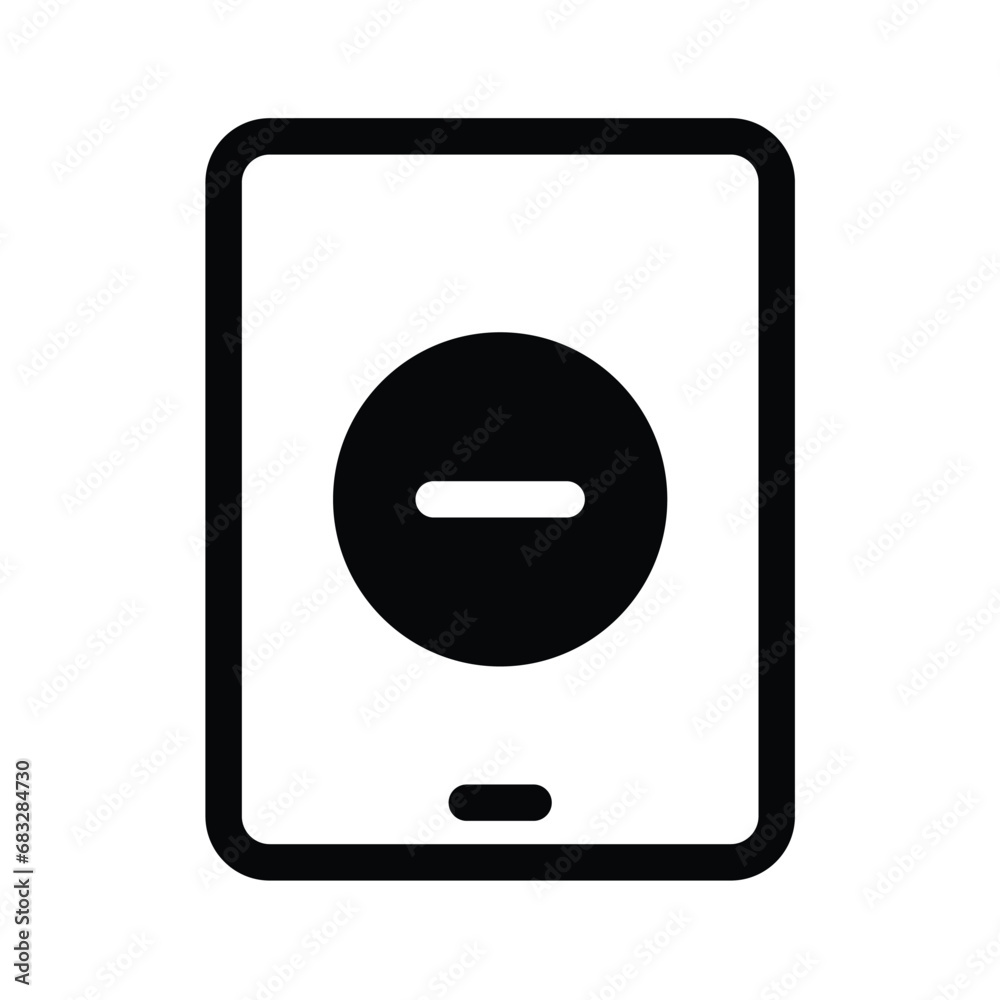 Tablet icon and his actions Tablet icon and his actions