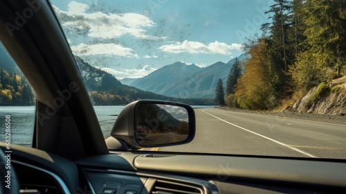 Mirror of Creativity: Stock images feature an isolated rearview mirror, perfect for creative editing.