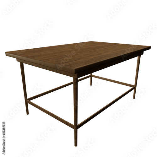 Wooden table, modern furniture, design concept