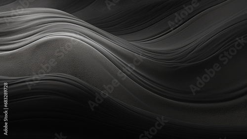 Black dark gray silver white wave abstract background © Yuwarin