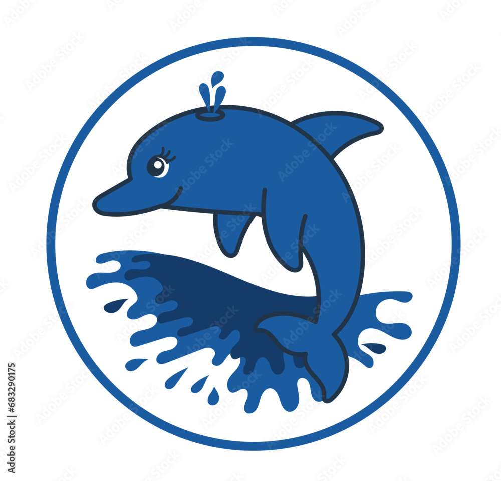 Fototapeta premium Schwimmabzeichen Delfin