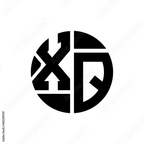 XQ letter logo creative design. XQ unique design.
 photo