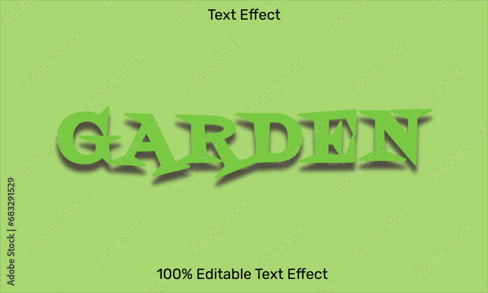 Garden text effect in 3d Garden text effect in 3d