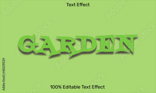 Garden text effect in 3d
