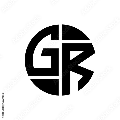 GR letter logo creative design. GR unique design.
