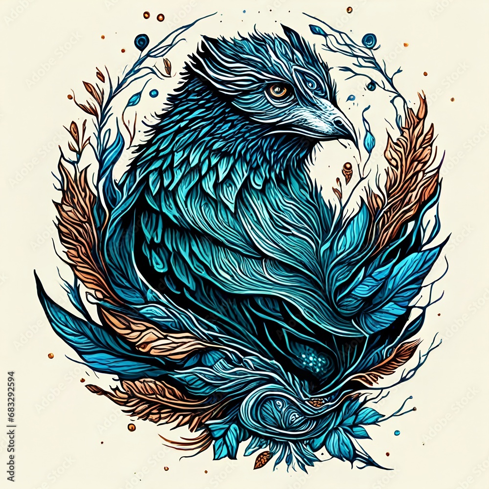 Fototapeta premium Whimsical Creature Illustration with Unique Patterns and Textures
