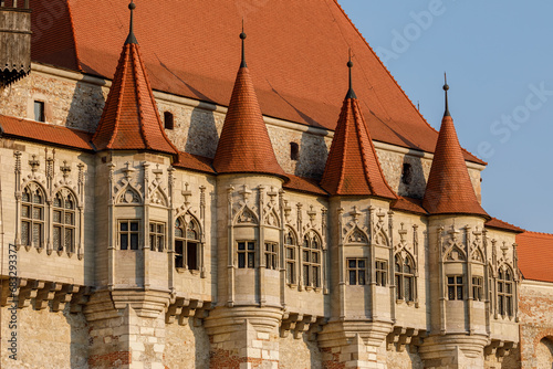 The Corvin Castle of Hunedoara in Romania photo