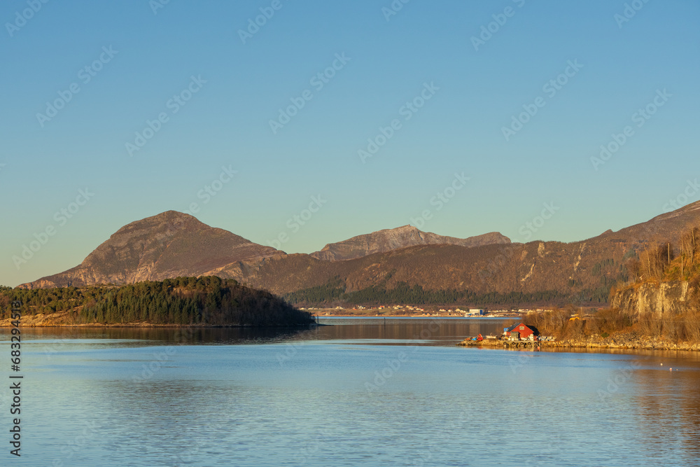 View from Ørnes, Meløy, Nordland, Norway View from Ørnes, Meløy, Nordland, Norway