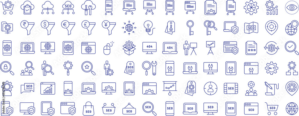 Application development outline icons set, including icons such as Name, and more. Vector icon collection
