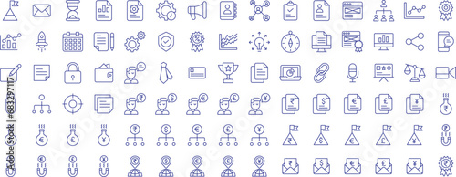 Bank outline icons set  including icons such as Customer  user  investor  finance  savings  and more. Vector icon collection