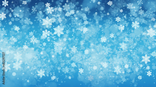 Snowflakes Falling Winter Background © Sunanta